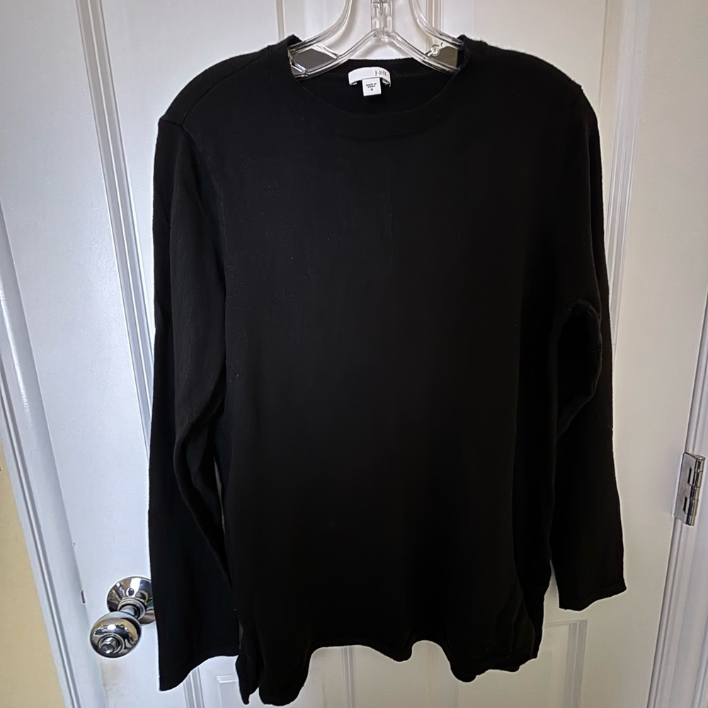 J Jill Tunic Length Black Sweater, Medium